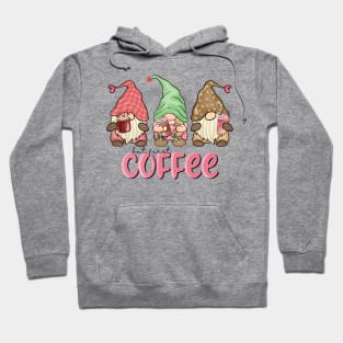 Gnomes But First Coffee Valentine Day Hoodie